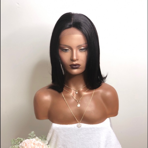 wigs Accessories - TEMPEST| BLACK BOB LACE FRONT WIG